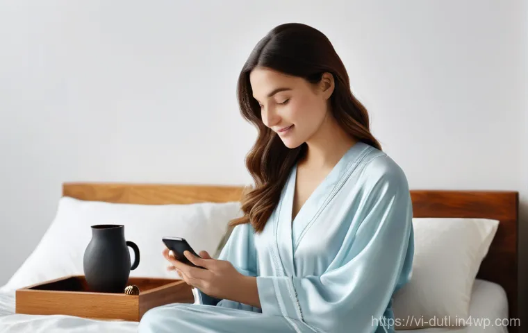 디지털 환경에서의 주의력 회복 방법 - **Prompt 1: Mindful Morning Routine**
"A cozy, brightly lit bedroom scene in soft morning light....